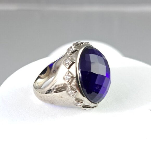 Hespera Ink Blue Topaz Ring - Picture 2 of 5